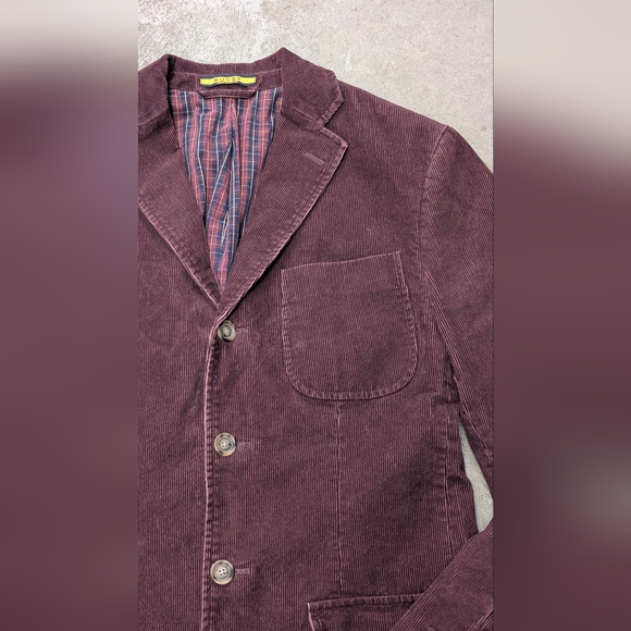 Rugby Corduroy Blazer in Burgundy, Small - Picture 1 of 7